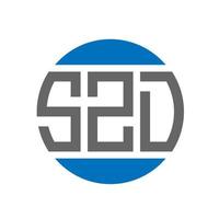 szd-Buchstaben-Logo-Design auf weißem Hintergrund. szd kreative Initialen Kreis Logo-Konzept. szd Briefgestaltung. vektor