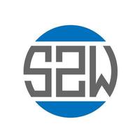 szw brev logotyp design på vit bakgrund. szw kreativ initialer cirkel logotyp begrepp. szw brev design. vektor