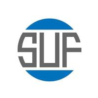 suf-Buchstaben-Logo-Design auf weißem Hintergrund. suf kreative initialen kreis logokonzept. suf Briefgestaltung. vektor