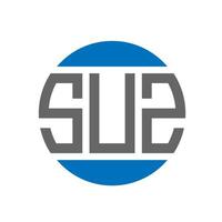 Suz-Brief-Logo-Design auf weißem Hintergrund. suz kreative initialen kreis logokonzept. suz Briefdesign. vektor