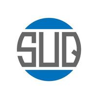 suq-Buchstaben-Logo-Design auf weißem Hintergrund. suq kreative Initialen Kreis Logo-Konzept. suq Briefgestaltung. vektor