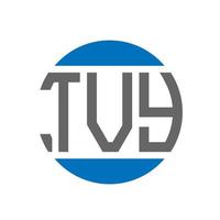 tvy Brief Logo-Design auf weißem Hintergrund. Tvy kreative Initialen Kreis Logo-Konzept. Tv Briefdesign. vektor