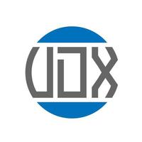 udx brev logotyp design på vit bakgrund. udx kreativ initialer cirkel logotyp begrepp. udx brev design. vektor