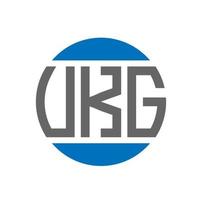 Ukg-Brief-Logo-Design auf weißem Hintergrund. ukg kreative initialen kreis logokonzept. Ukg-Briefgestaltung. vektor