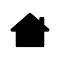 Home-Flachsymbol isoliert auf weißem Hintergrund vektor