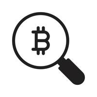 suche bitcoin-vektorillustration auf einem hintergrund. hochwertige symbole. vektorsymbole für konzept und grafikdesign. vektor