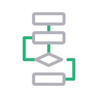 Flussdiagramm-Vektorillustration auf einem Hintergrund. Premium-Qualitätssymbole. Vektorsymbole für Konzept und Grafikdesign. vektor