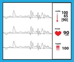 Gesundheit Maschine Monitor Detektor Vektorgrafik Illustration vektor