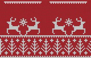 stickning mönster jul kort. glad jul och Lycklig vinter- dagar vektor affisch