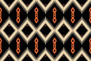 ikat sömlös stam- bakgrund sömlös mönster. etnisk geometrisk ikkat batik digital vektor textil- design för grafik tyg saree mughal borsta symbol strängar textur kurti kurtis kurtas