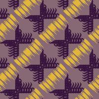 Batik-Textilmotiv Ikat-Dreieck nahtloses Muster digitales Vektordesign für den Druck Saree Kurti Borneo Stoffrand Pinselsymbole Farbfelder Baumwolle vektor