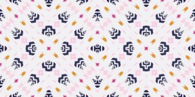 Stammes-Hintergründe aus Ikat-Stoff nahtloses Muster. ethnische geometrische ikkat batik digitaler vektor textildesign für drucke stoff saree mughal pinsel symbol schwaden textur kurti kurtis kurtas