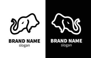 Logo-Design mit Elefantenkopf vektor