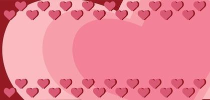 Valentinstag-Template-Banner mit Herz-Marketing-Verkauf vektor