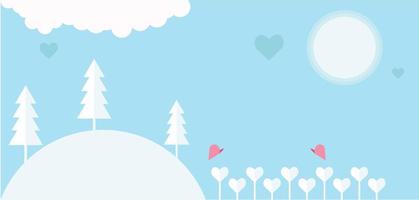 Valentinstag-Template-Banner mit Herz-Marketing-Verkauf vektor