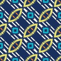 Batik-Textilmotiv afrikanisches Ikat nahtloses Muster digitales Vektordesign für den Druck Saree Kurti Borneo Stoffrand Pinselsymbole Farbfelder Baumwolle vektor