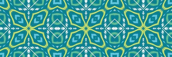 Batik-Textil ethnischer Ikat-Druck nahtloses Muster digitales Vektordesign für den Druck Saree Kurti Borneo Stoffrand Pinselsymbole Farbfelder Baumwolle vektor