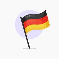 deutsche flagge symbol cartoon style illustration vektor