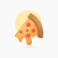 pizza skiva ikon tecknad serie stil illustration vektor