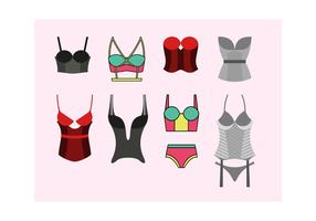 Kostenlose Bustier Vector Collection