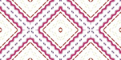 Ethno Ikat Chevron Batik Textil nahtloses Muster digitales Vektordesign für den Druck Saree Kurti Borneo Stoffrand Pinselsymbole Farbfelder Baumwolle vektor