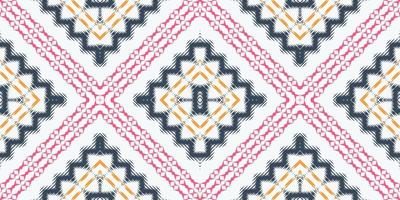 ikkat oder ikat floral batik textil nahtloses muster digitales vektordesign für druck saree kurti borneo stoff grenze pinsel symbole muster partykleidung vektor