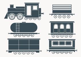 Caboose sammlung vektor