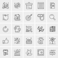 25 universelle Business-Icons Vektor kreative Icon-Illustration zur Verwendung in Web- und Mobilprojekten