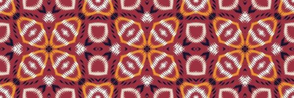 Batik-Textil ethnischer Ikat-Rahmen nahtloses Muster digitales Vektordesign für den Druck Saree Kurti Borneo Stoffrand Pinselsymbole Farbfelder Baumwolle vektor