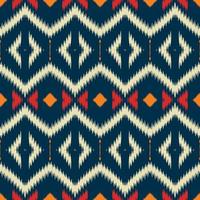 Ikat Vektor Stammeskunst nahtloses Muster. ethnische geometrische batik ikkat digitaler vektor textildesign für drucke stoff saree mughal pinsel symbol schwaden textur kurti kurtis kurtas