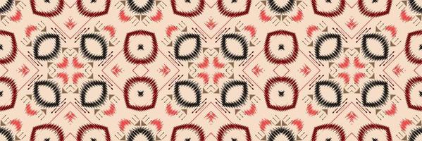 Batik-Textil ethnischer Ikat-Vektor nahtloses Muster digitales Vektordesign für den Druck Saree Kurti Borneo Stoffrand Pinselsymbole Farbfelder Baumwolle vektor