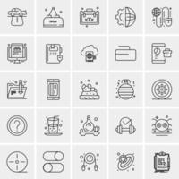 25 universelle Business-Icons Vektor kreative Icon-Illustration zur Verwendung in Web- und Mobilprojekten