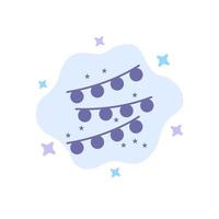 Ammern Partydekoration Partybirne blaues Symbol auf abstraktem Wolkenhintergrund vektor