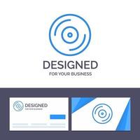 kreativ företag kort och logotyp mall CD dvd studio vektor illustration