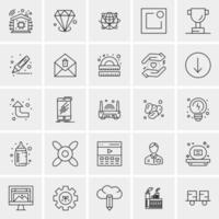 25 universelle Business-Icons Vektor kreative Icon-Illustration zur Verwendung in Web- und Mobilprojekten