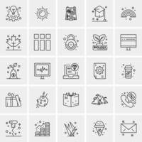 25 universelle Business-Icons Vektor kreative Icon-Illustration zur Verwendung in Web- und Mobilprojekten