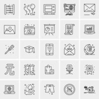 25 universelle Business-Icons Vektor kreative Icon-Illustration zur Verwendung in Web- und Mobilprojekten