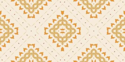 ethnisches Ikat-Damast-Batik-Textil nahtloses Muster digitales Vektordesign für den Druck Saree Kurti Borneo Stoffrand Pinselsymbole Farbfelder Baumwolle vektor