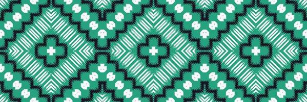 Batik Textil Ikat Azteken nahtloses Muster digitales Vektordesign für den Druck Saree Kurti Borneo Stoffrand Pinselsymbole Farbfelder Baumwolle vektor