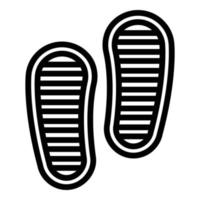 Wanderschuhe Symbol, Umrissstil vektor