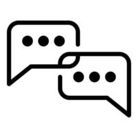 Bekanntschaft Business-Chat-Symbol, Outline-Stil vektor