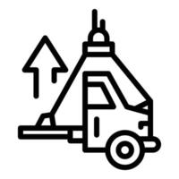Autoaufzug Aufzugssymbol, Umrissstil vektor