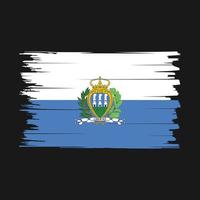 san marino flag pinselvektor vektor