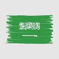 Pinselvektor mit saudischer Flagge vektor