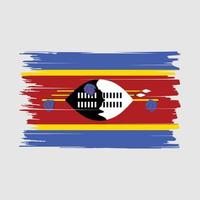 swasiland flag pinselvektor vektor