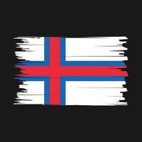 faroe öar flagga borsta vektor