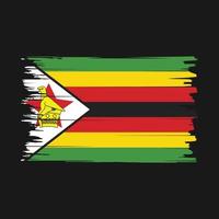 zimbabwe flagga borsta vektor