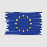 europeisk flagga borsta vektor
