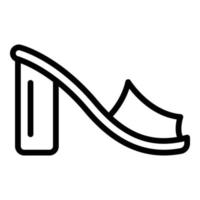 Symbol für weibliche Sandalen, Umrissstil vektor