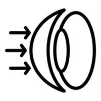 Augenlinsensymbol, Umrissstil vektor